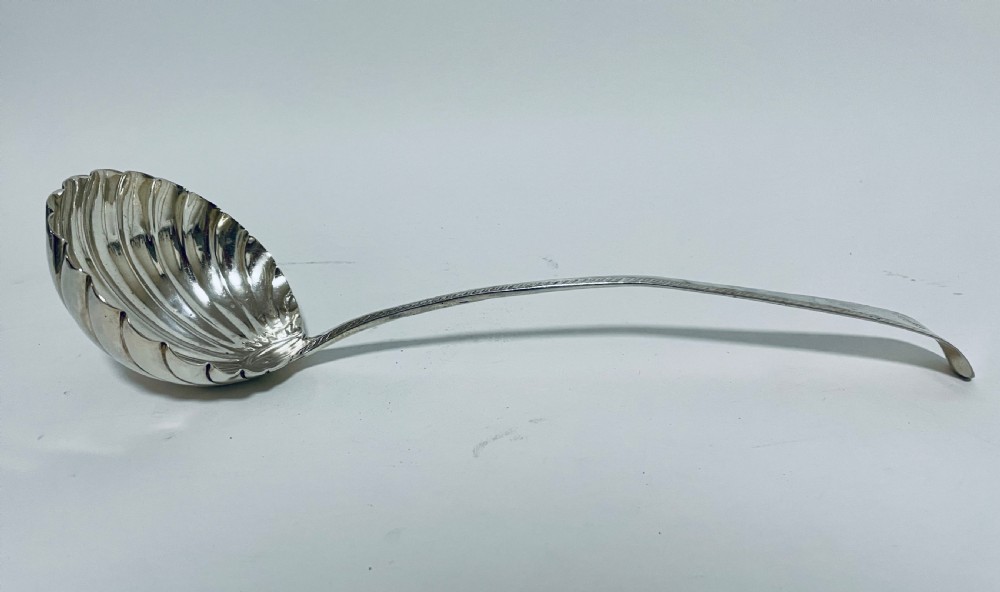 Large Georgian Solid Silver Ladle View VII