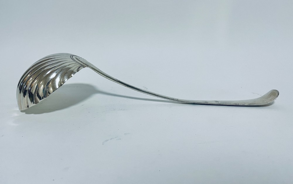 Large Georgian Solid Silver Ladle View X