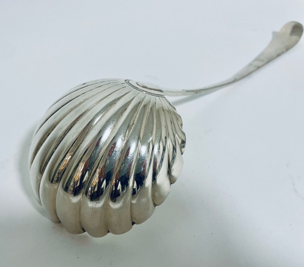 Large Georgian Solid Silver Ladle View XI