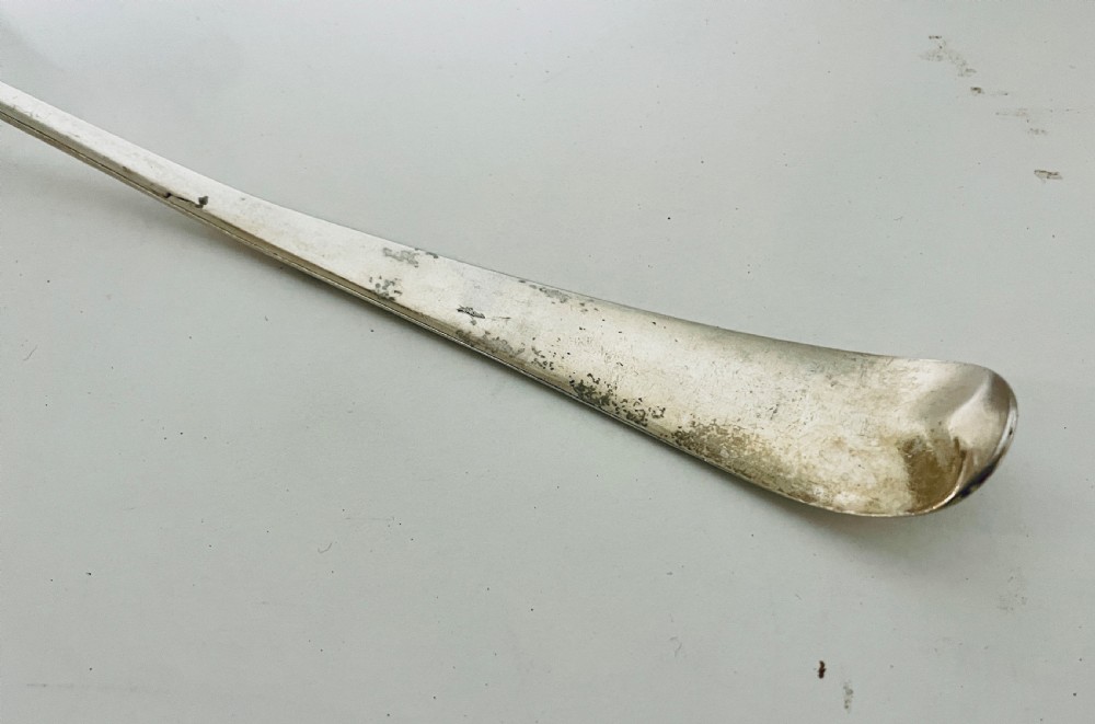 Large Georgian Solid Silver Ladle View XIV
