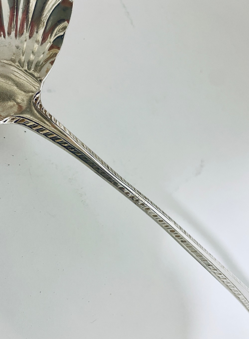Large Georgian Solid Silver Ladle View XV