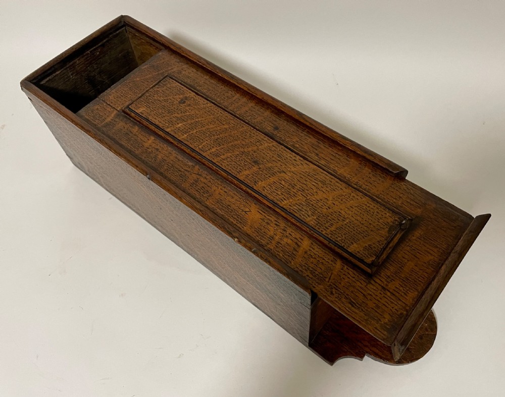 Antique Georgian Oak Candle Box View XIV