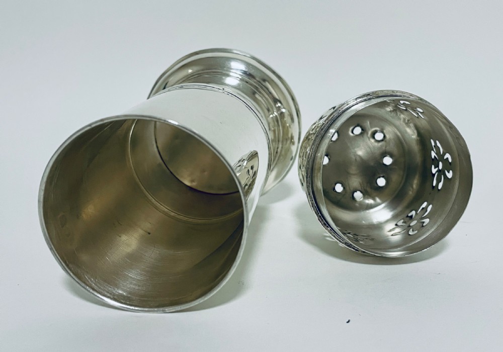 Antique Solid Sterling Silver Sugar Shaker Caster View X