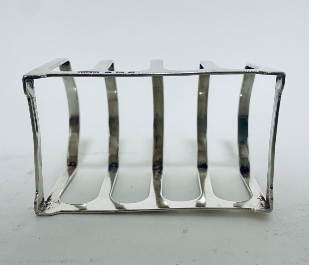 Antique Solid Sterling Silver Toast Rack View XI