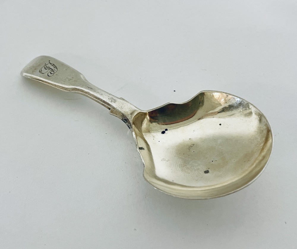 Antique Georgian Solid Sterling Silver Tea Caddy Spoon