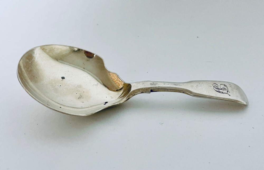 Antique Georgian Solid Sterling Silver Tea Caddy Spoon View II