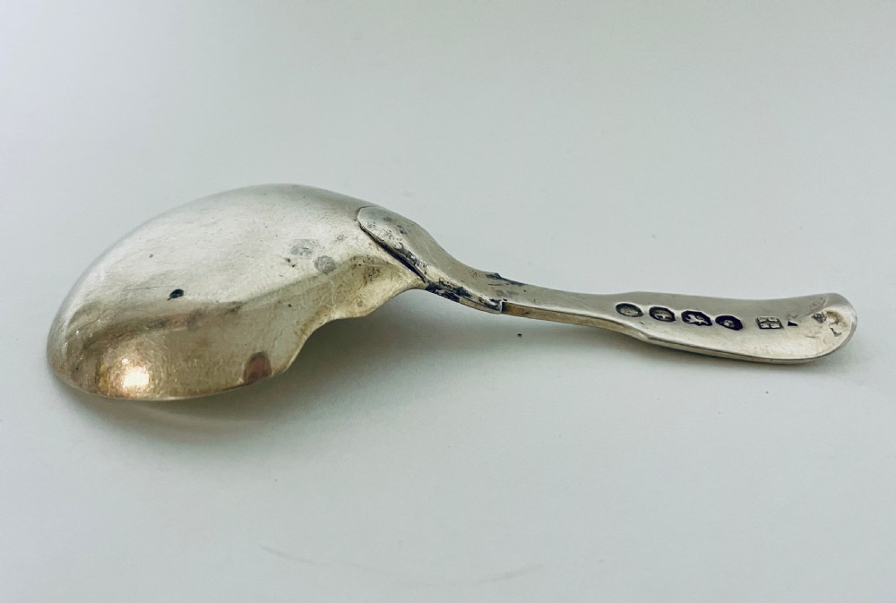 Antique Georgian Solid Sterling Silver Tea Caddy Spoon View VI