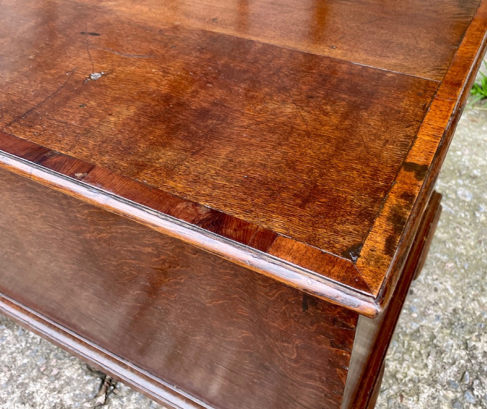 Antique Georgian Oak Crossbanded Blanket Chest View IV