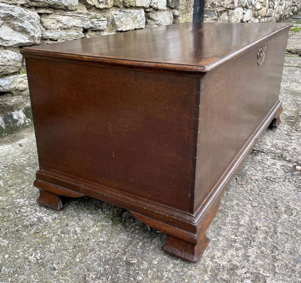 Antique Georgian Oak Crossbanded Blanket Chest View VI