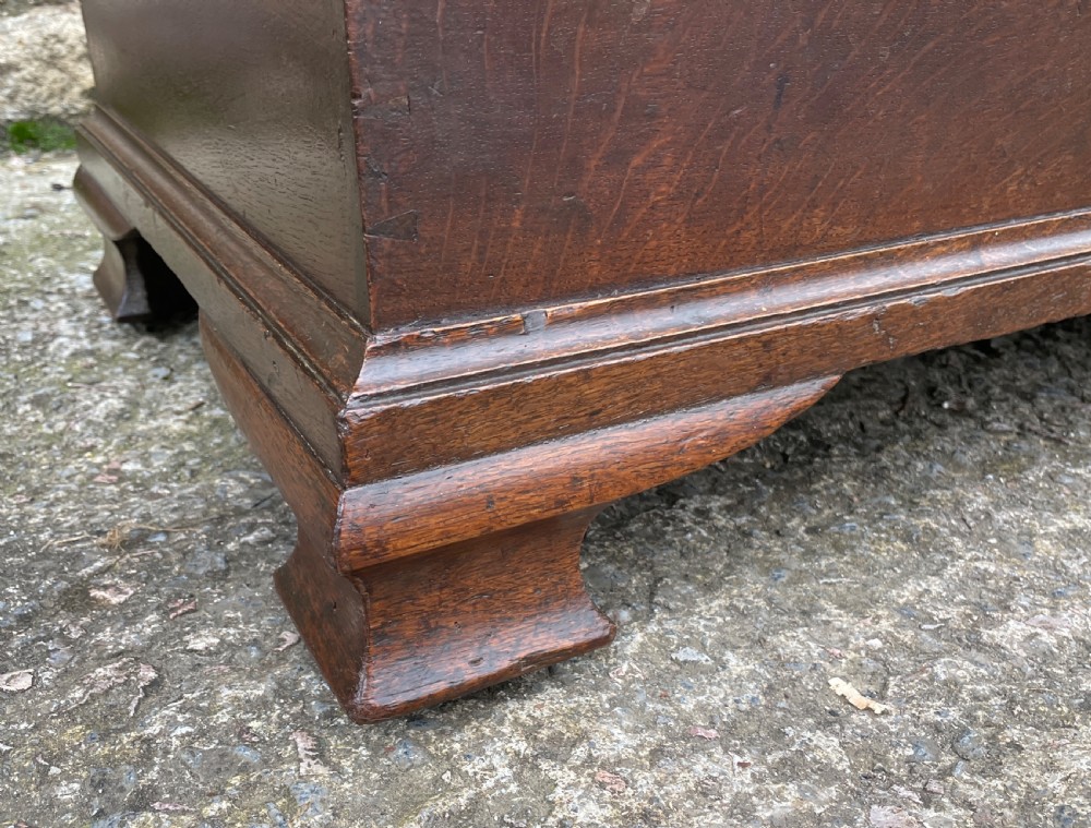 Antique Georgian Oak Crossbanded Blanket Chest View XIV