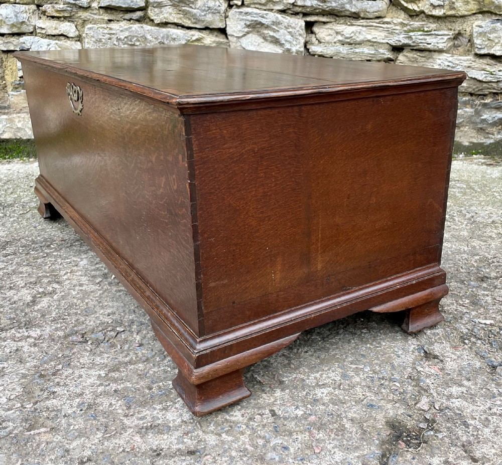 Antique Georgian Oak Crossbanded Blanket Chest View XX