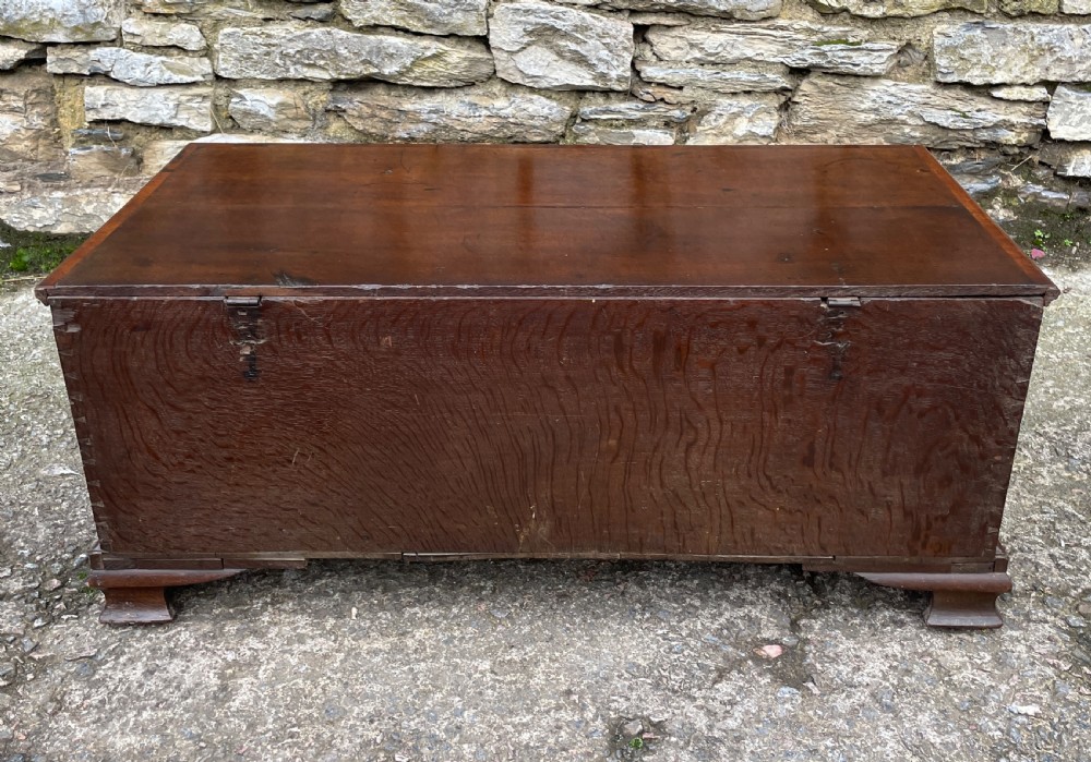 Antique Georgian Oak Crossbanded Blanket Chest View XXI