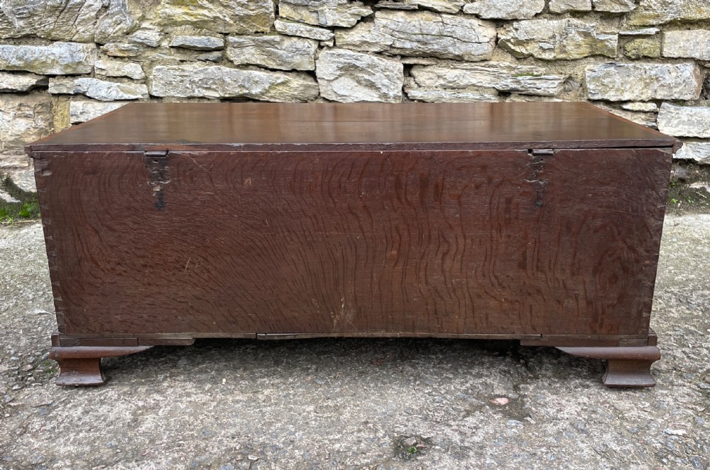 Antique Georgian Oak Crossbanded Blanket Chest View XXII