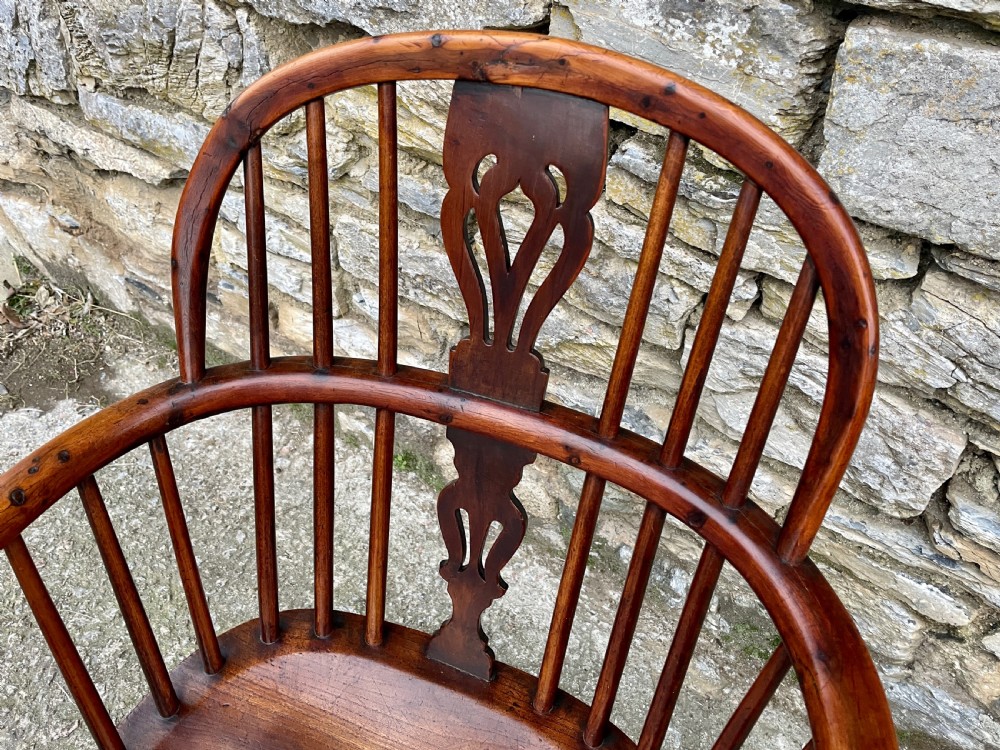 Antique Yew Wood Windsor Hoop Back Chair View XIII