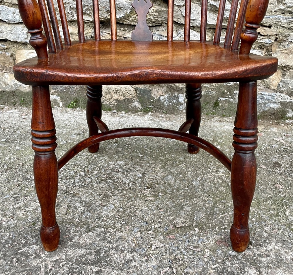 Antique Yew Wood Windsor Hoop Back Chair View XIV