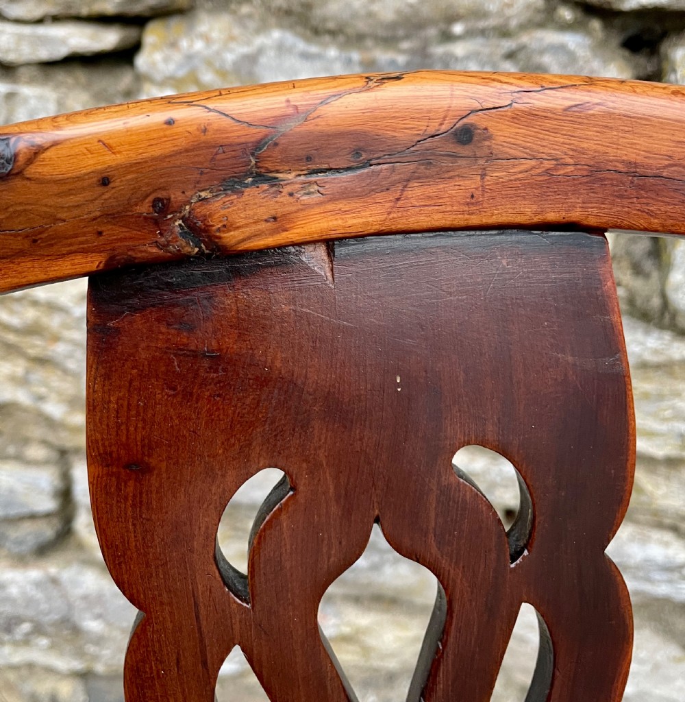 Antique Yew Wood Windsor Hoop Back Chair View XVI
