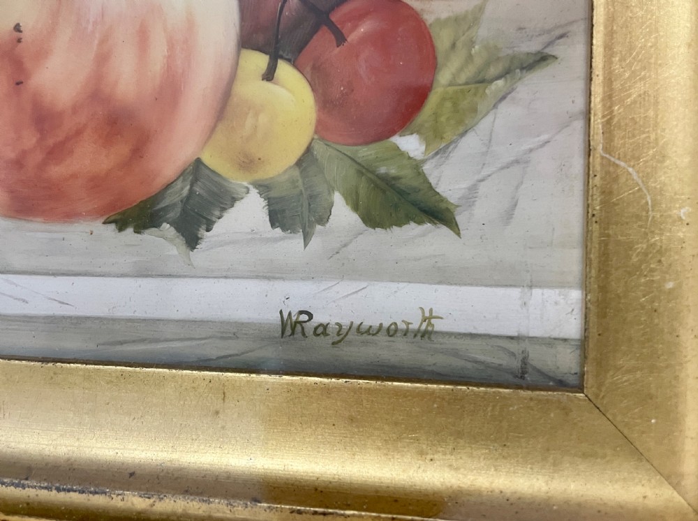 Pair of Wrayworth Still Life Paintings on Ceramic View III