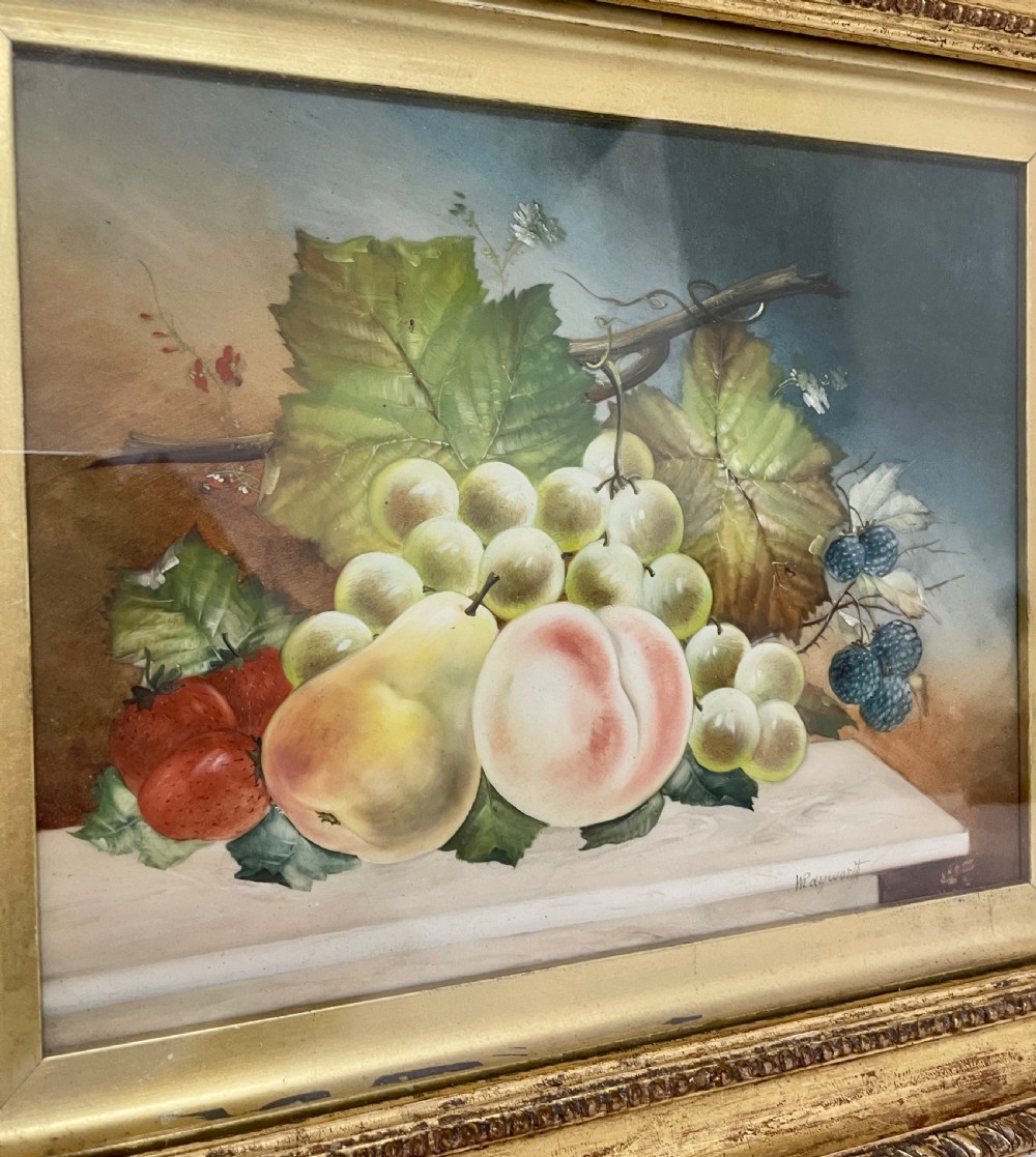 Pair of Wrayworth Still Life Paintings on Ceramic View VIII
