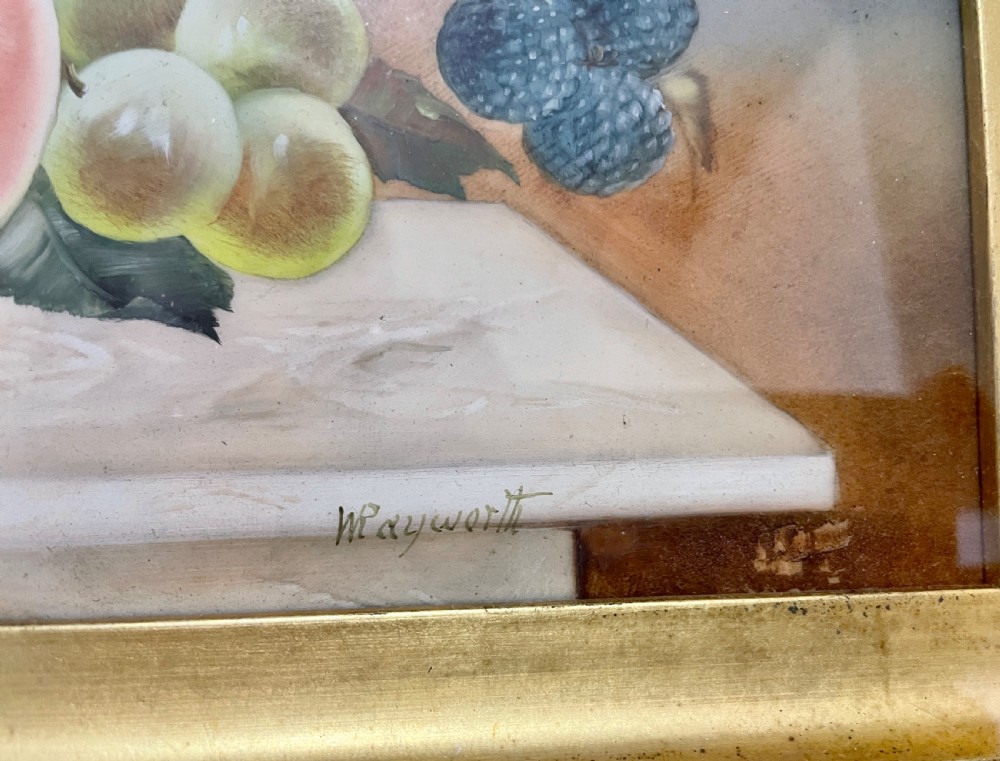 Pair of Wrayworth Still Life Paintings on Ceramic View IX