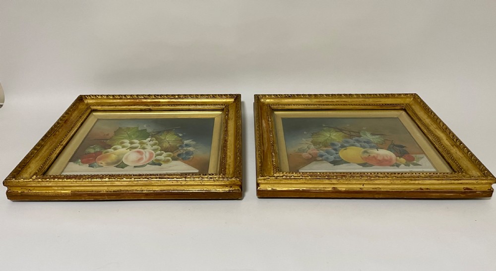 Pair of Wrayworth Still Life Paintings on Ceramic View XV