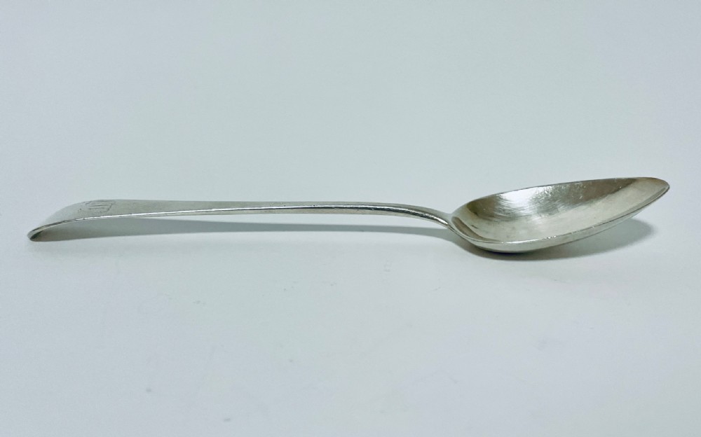 18th Century Georgian Exeter Solid Silver Serving Spoon