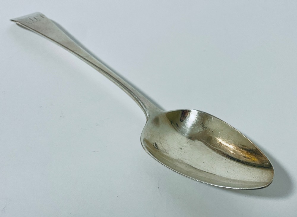18th Century Georgian Exeter Solid Silver Serving Spoon View II