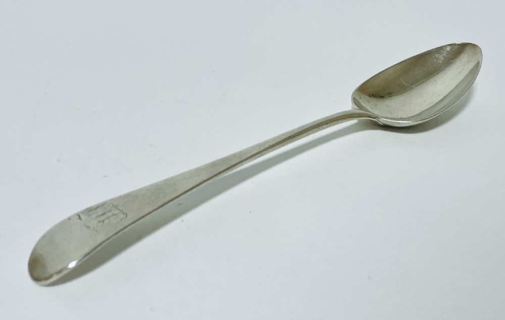 18th Century Georgian Exeter Solid Silver Serving Spoon View VI