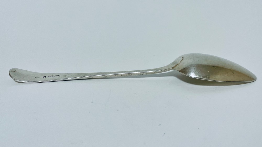 18th Century Georgian Exeter Solid Silver Serving Spoon View VII