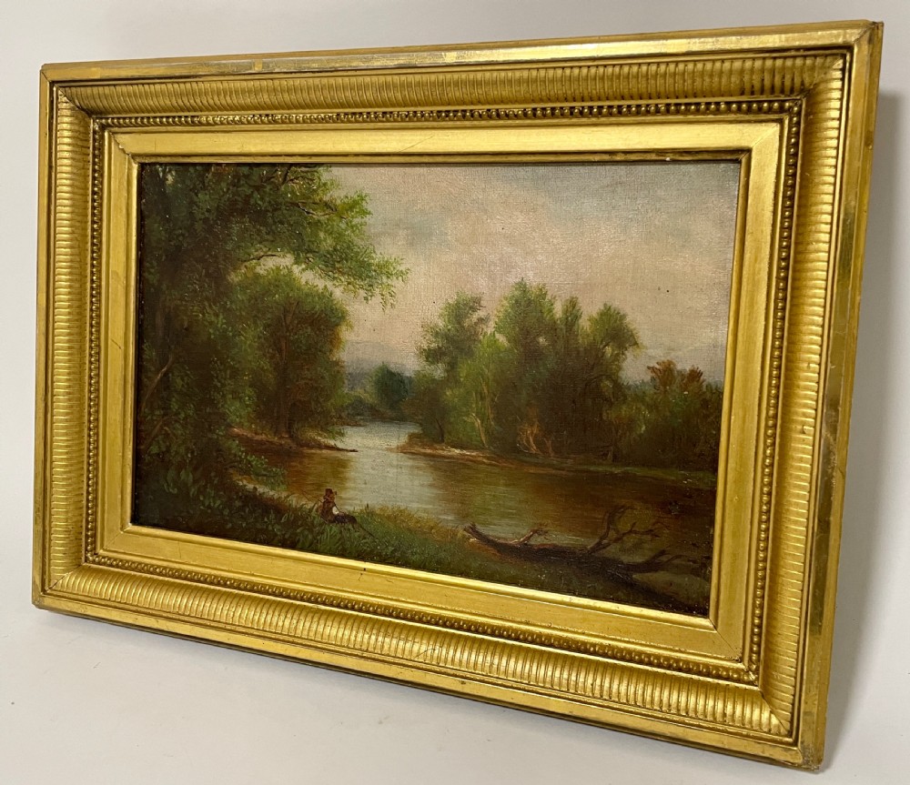Victorian Oil on Canvas Painting of a Fisherman View II