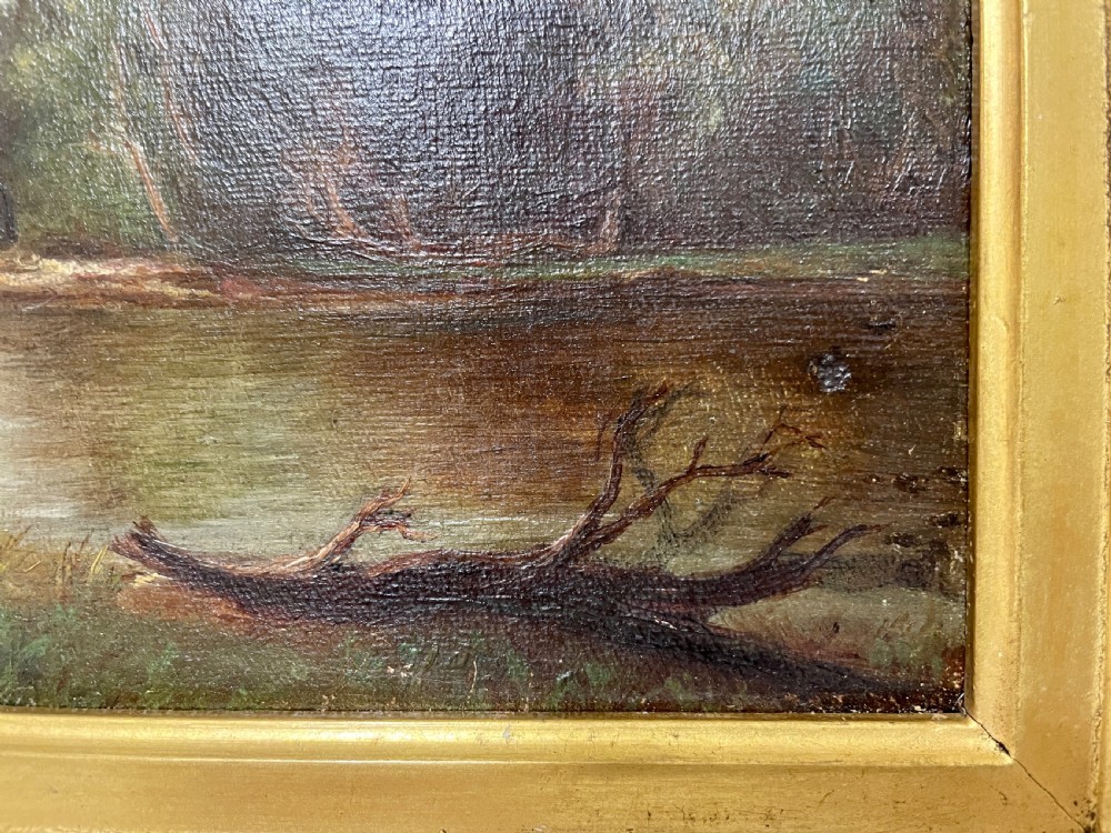 Victorian Oil on Canvas Painting of a Fisherman View IV
