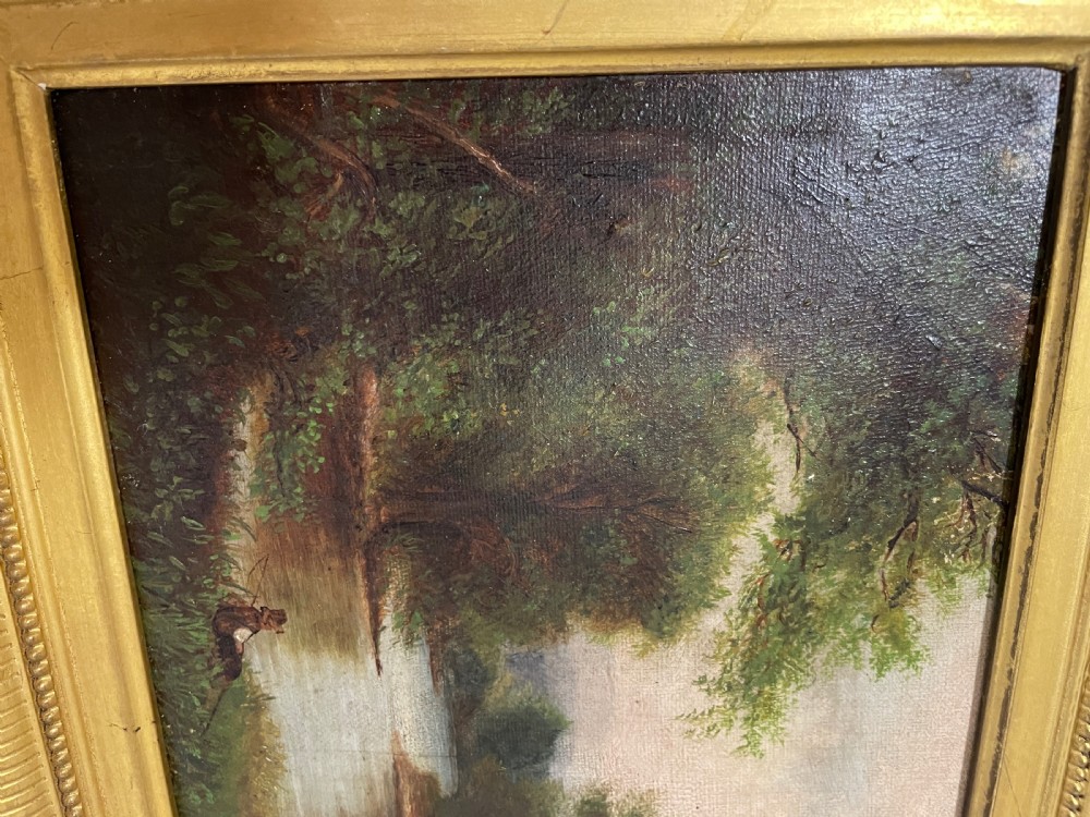 Victorian Oil on Canvas Painting of a Fisherman View VI