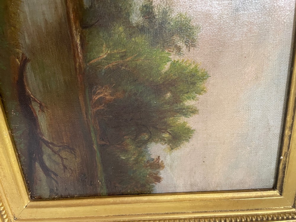Victorian Oil on Canvas Painting of a Fisherman View VIII
