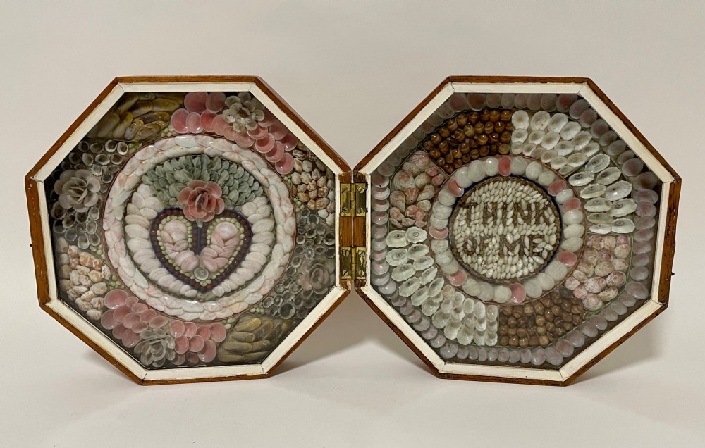 Antique Victorian Shellwork Sailors Valentine