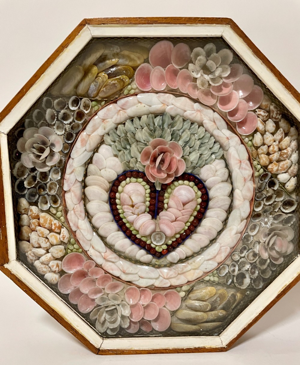 Antique Victorian Shellwork Sailors Valentine View IV