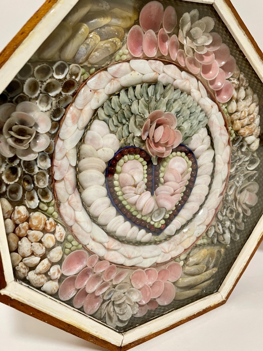 Antique Victorian Shellwork Sailors Valentine View VIII