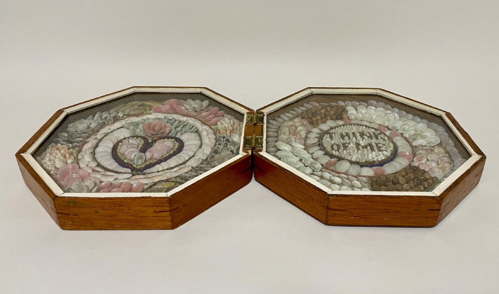Antique Victorian Shellwork Sailors Valentine View XI