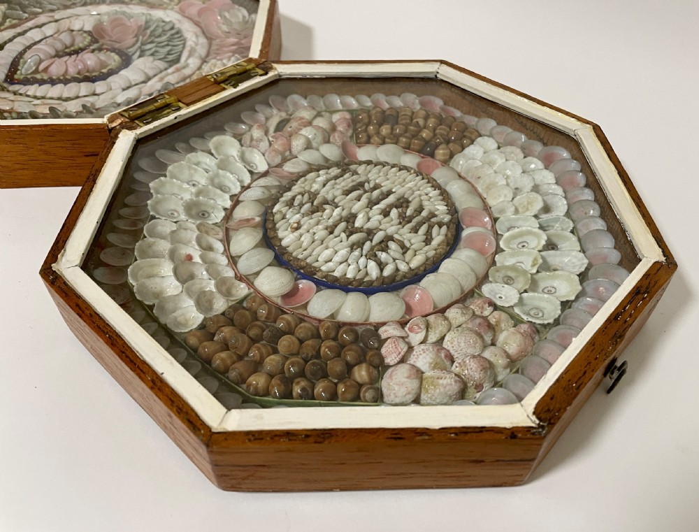 Antique Victorian Shellwork Sailors Valentine View XII