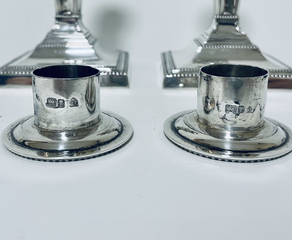 Pair of Victorian Silver Candlesticks View XI