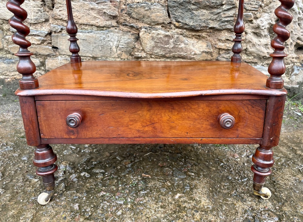 Victorian Walnut Inlaid Whatnot View VII