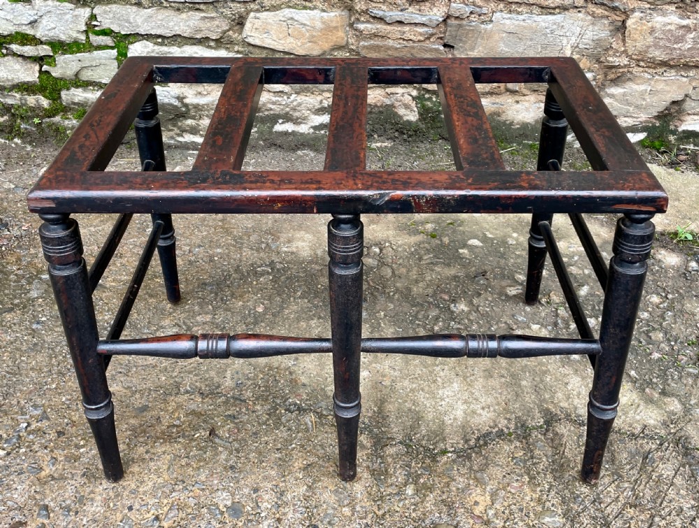 Antique Edwardian Ebonised Luggage Rack Stand