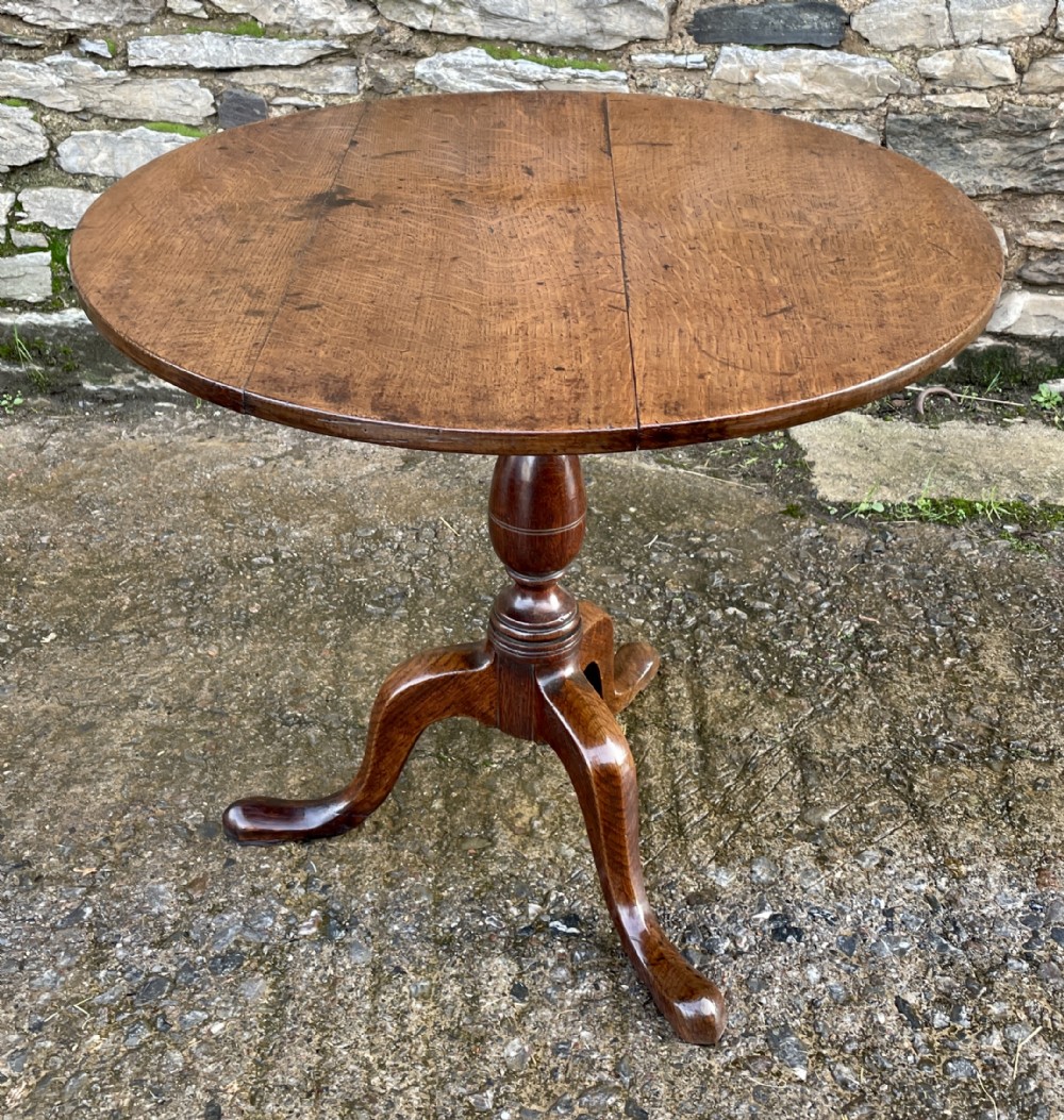 Georgian Oak Tilt Top Occasional Table