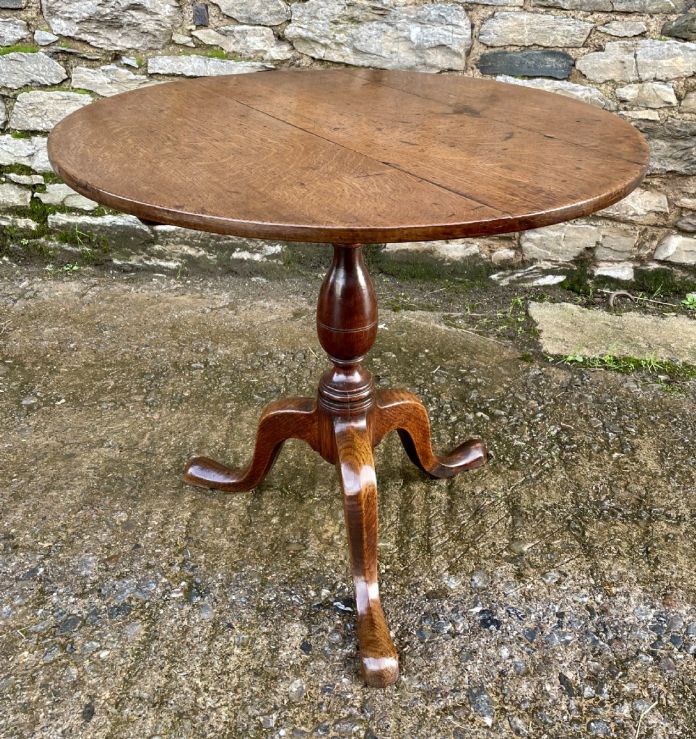 Georgian Oak Tilt Top Occasional Table View VII
