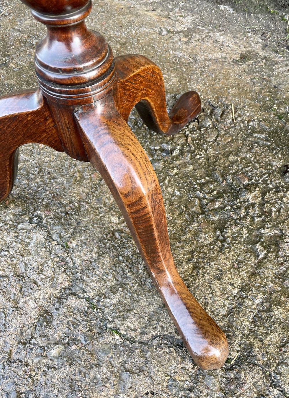 Georgian Oak Tilt Top Occasional Table View XVII