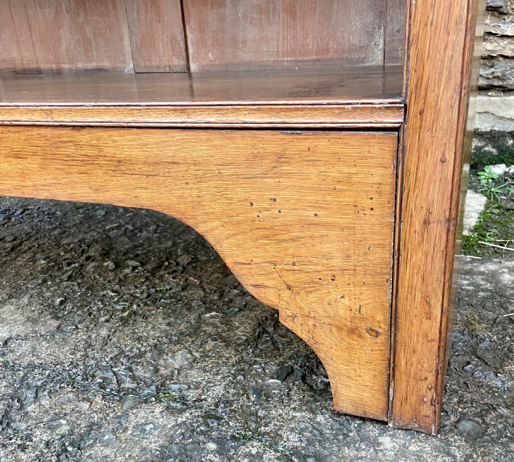 Large Antique Oak Open Bookcase View XXI