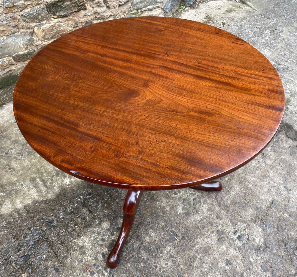 Georgian Mahogany Tilt Top Occasional Table View VI