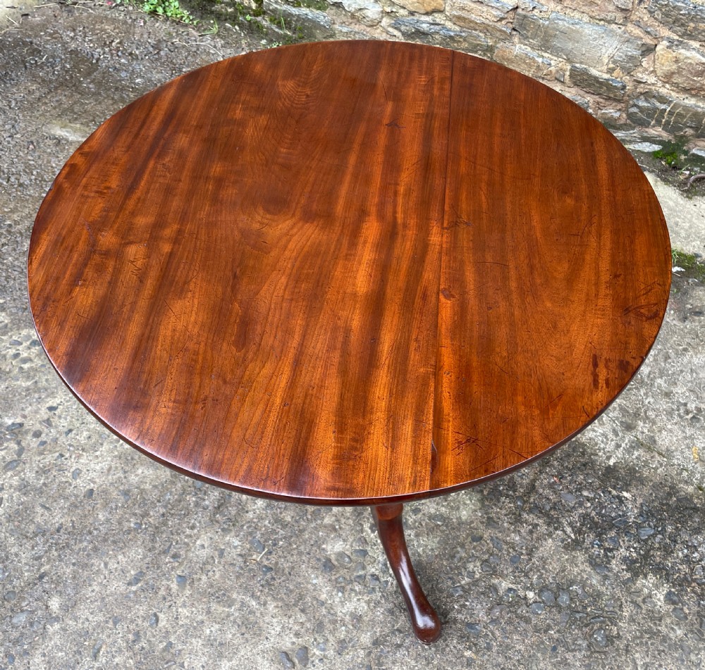 Georgian Mahogany Tilt Top Occasional Table View VII