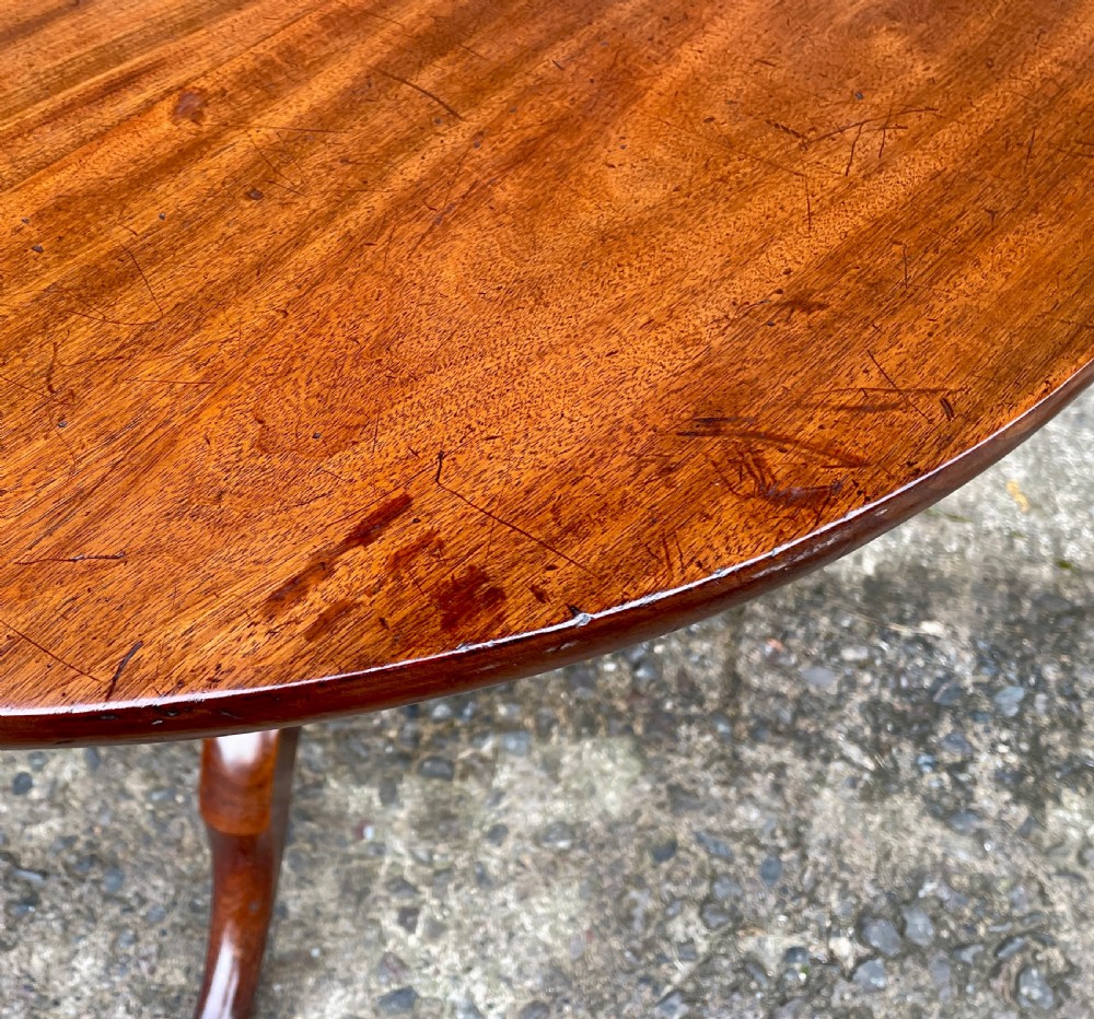 Georgian Mahogany Tilt Top Occasional Table View IX