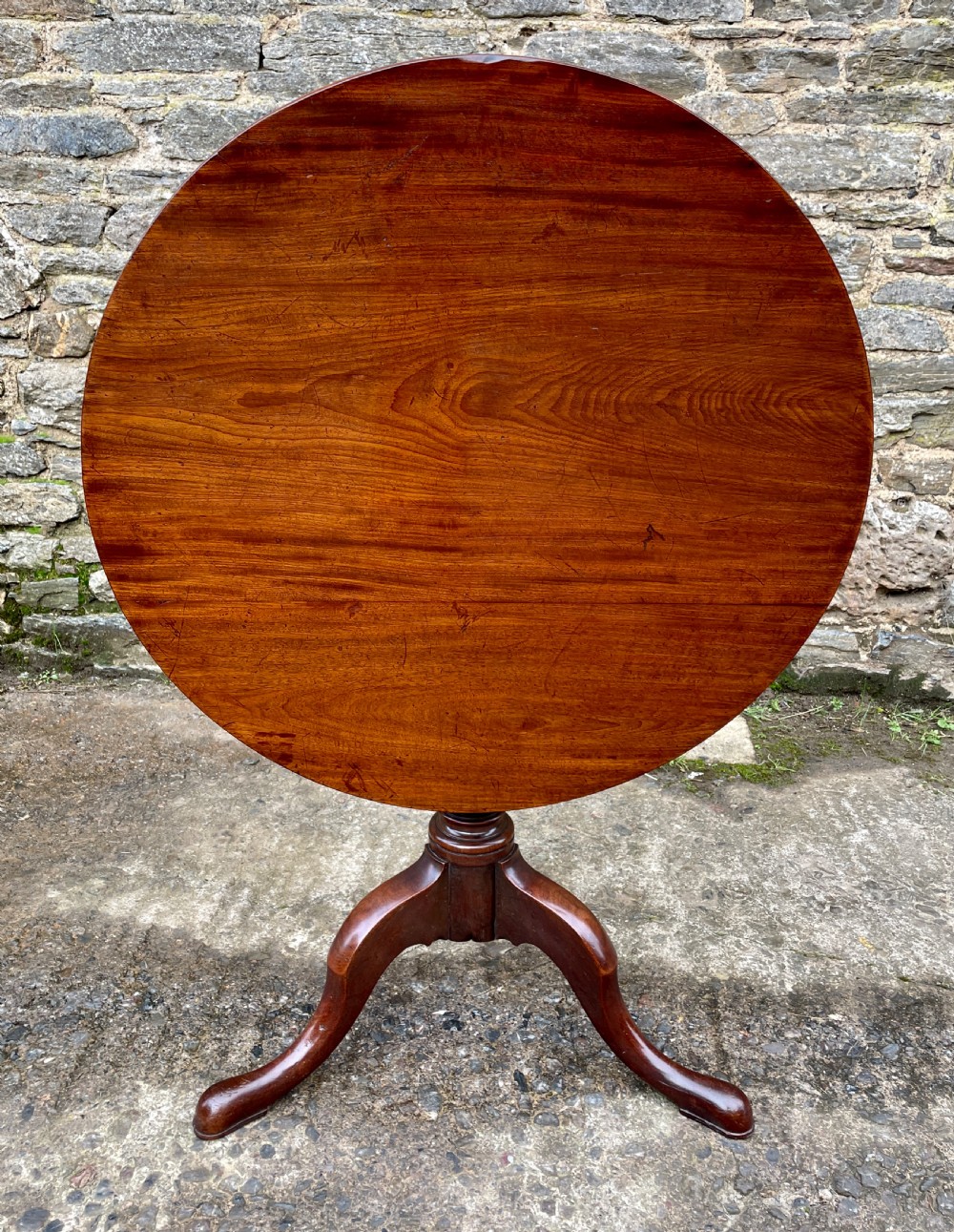 Georgian Mahogany Tilt Top Occasional Table View XV
