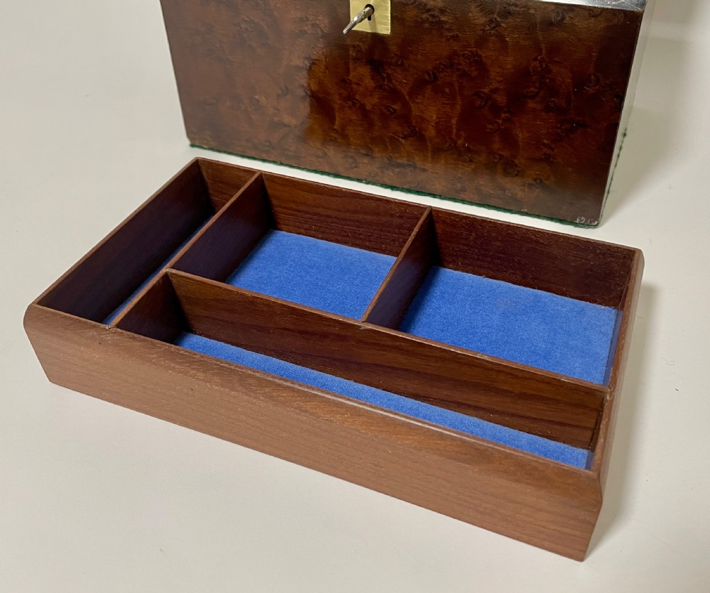 Antique Victorian Inlaid Fitted Jewellery Box View XIX