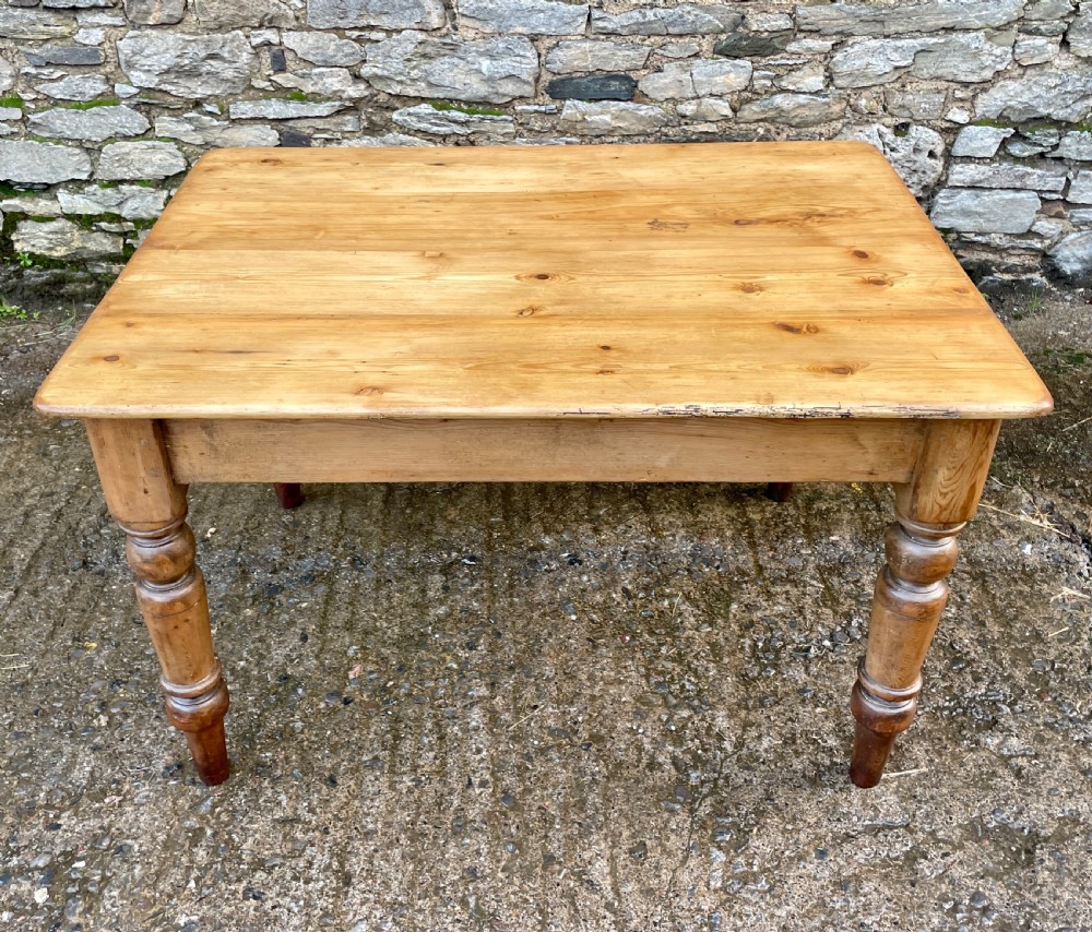 Antique Victorian Pine Farmhouse Table View III